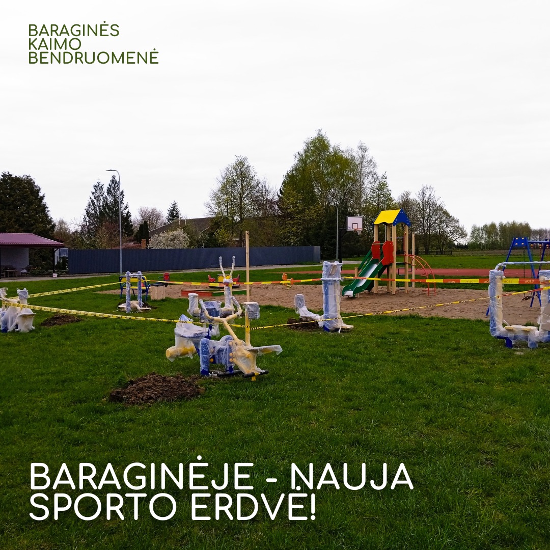Baraginėje atsiradusi nauja sporto erdvė – bendruomenės ir įmonės Evecon bendradarbiavimo rezultatas